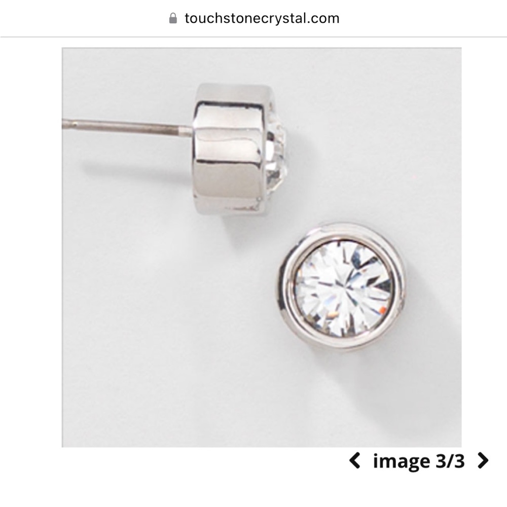 Touchstone Crystal post Ice earrings.